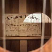 画像をギャラリービューアに読み込む, Kanile'a HNS-T ナチュラル テナー ウクレレ #0125-28860