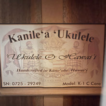 画像をギャラリービューアに読み込む, Kanile'a K-1 C コア コンサート ウクレレ #0725-29249