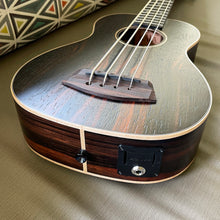画像をギャラリービューアに読み込む, カラ UBASS-EBY-FSRW ストライプドエボニーアコースティックエレクトリックUベース