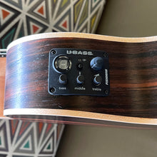 画像をギャラリービューアに読み込む, カラ UBASS-EBY-FSRW ストライプドエボニーアコースティックエレクトリックUベース