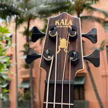 画像をギャラリービューアに読み込む, カラ UBASS-EBY-FSRW ストライプドエボニーアコースティックエレクトリックUベース