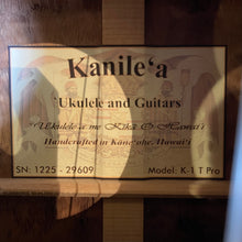 画像をギャラリービューアに読み込む, Kanile'a K-1 T PRO テナー ウクレレ #1225-29609
